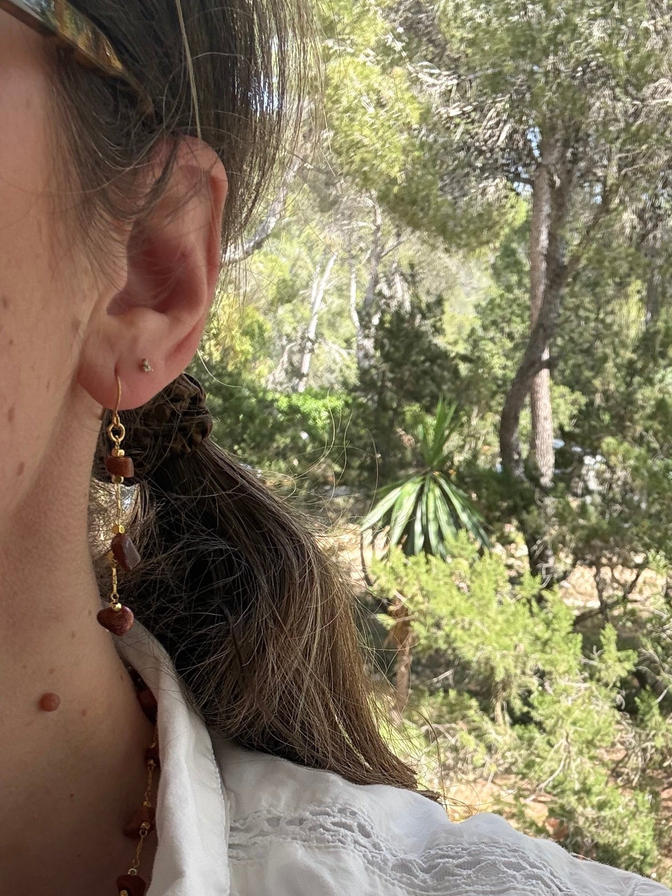 The Sandstone Sparkle Drop Earrings