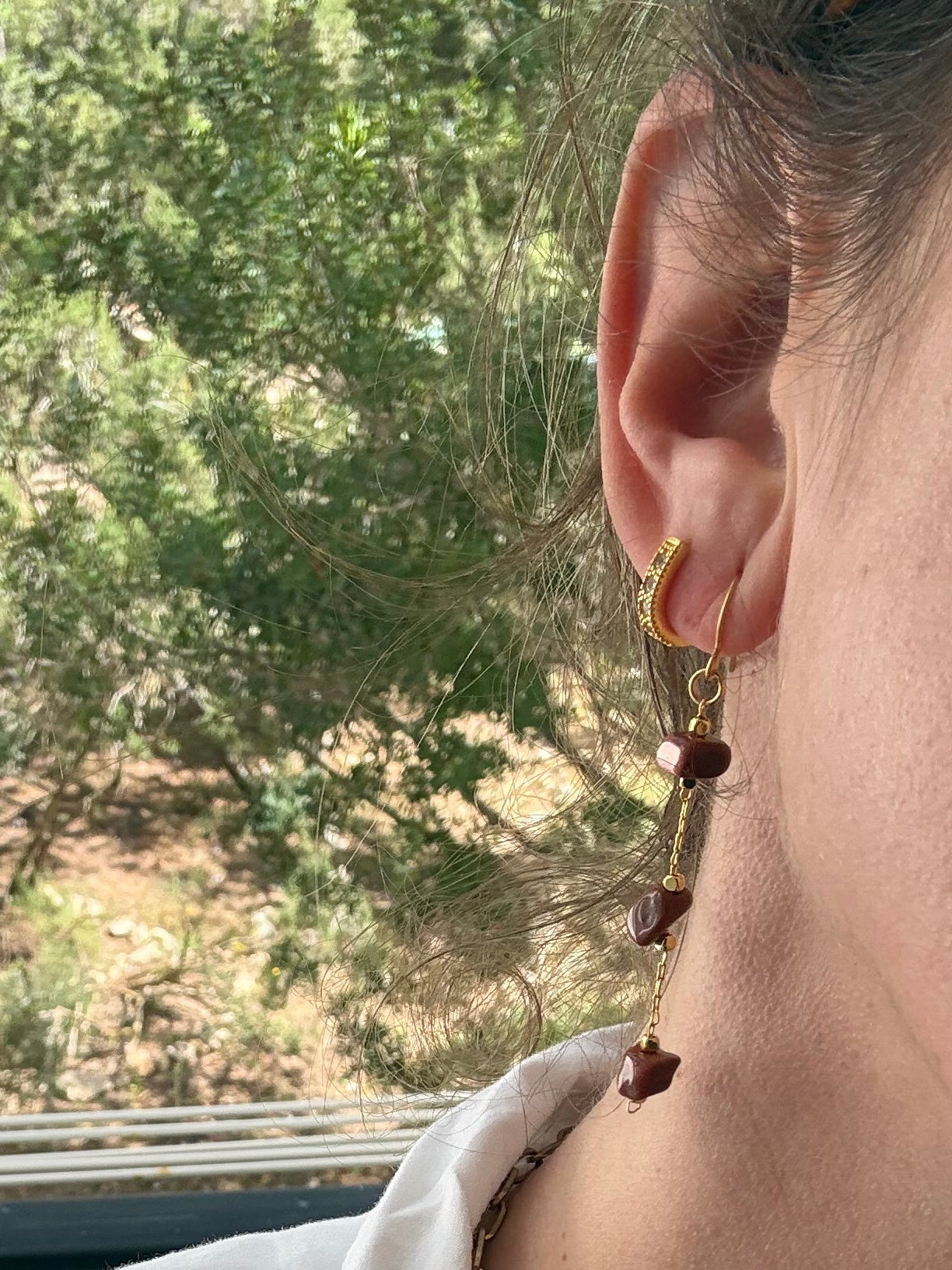 The Sandstone Sparkle Drop Earrings