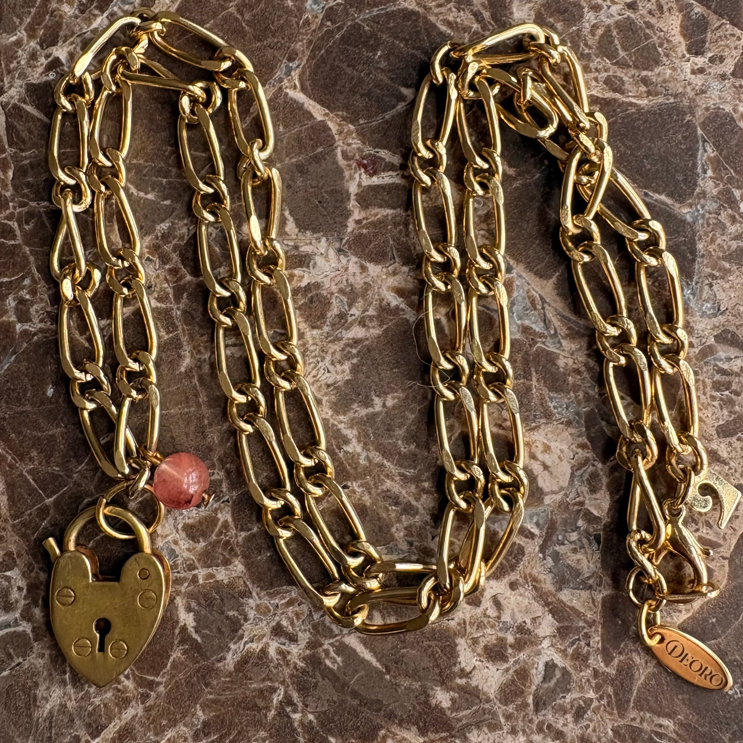 Pierre Cardin Vintage Heart Lock Pendant Necklace