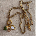 Gold Plated Link Necklace with Interchangeable Charms