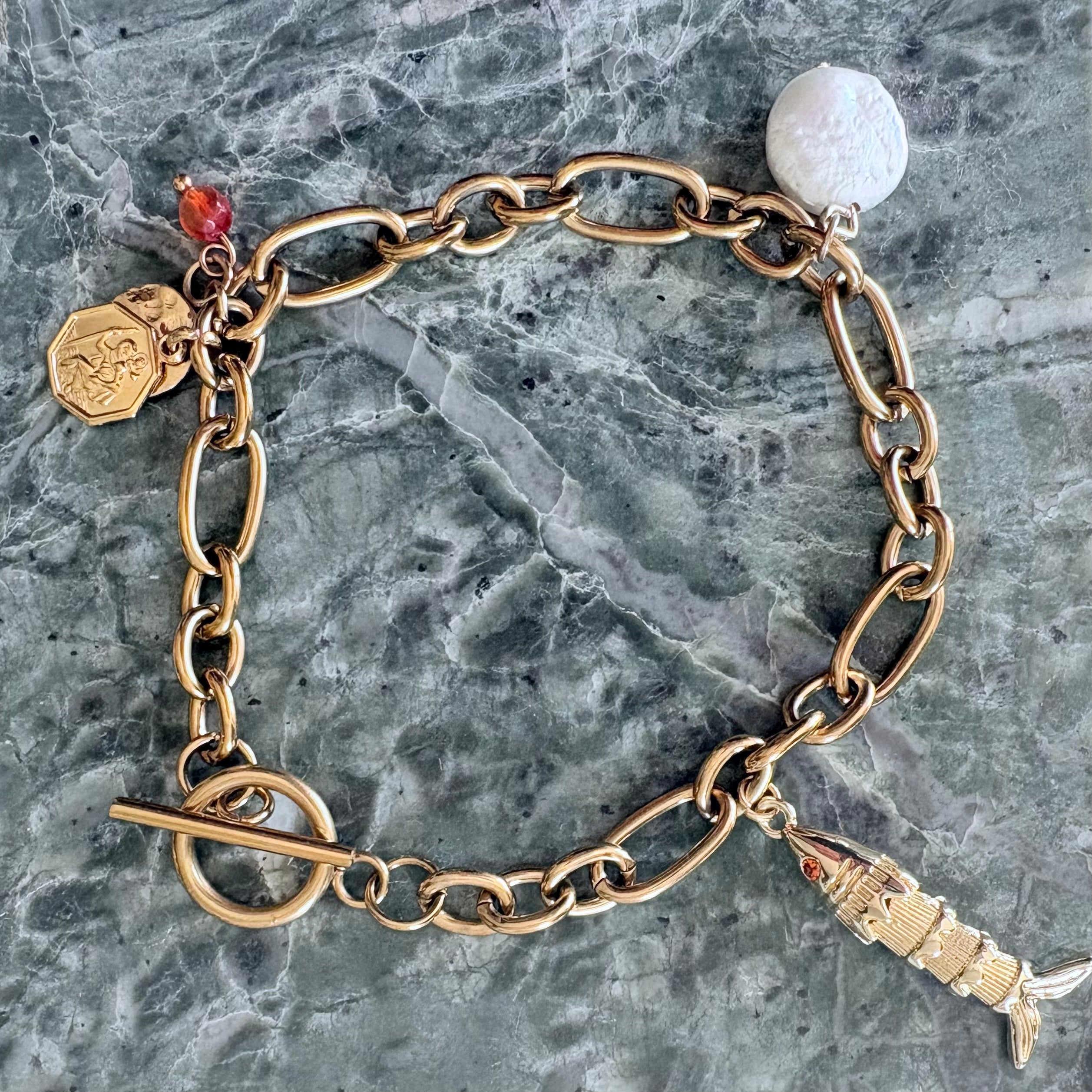 Gold Plated Charm Bracelet