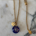 Blue Murano Evil Eye & Hamsa Hand Pendant Necklace