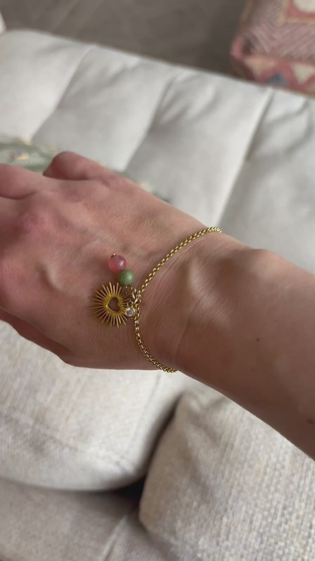 The Sunburst Heart & Gemstone Bracelet